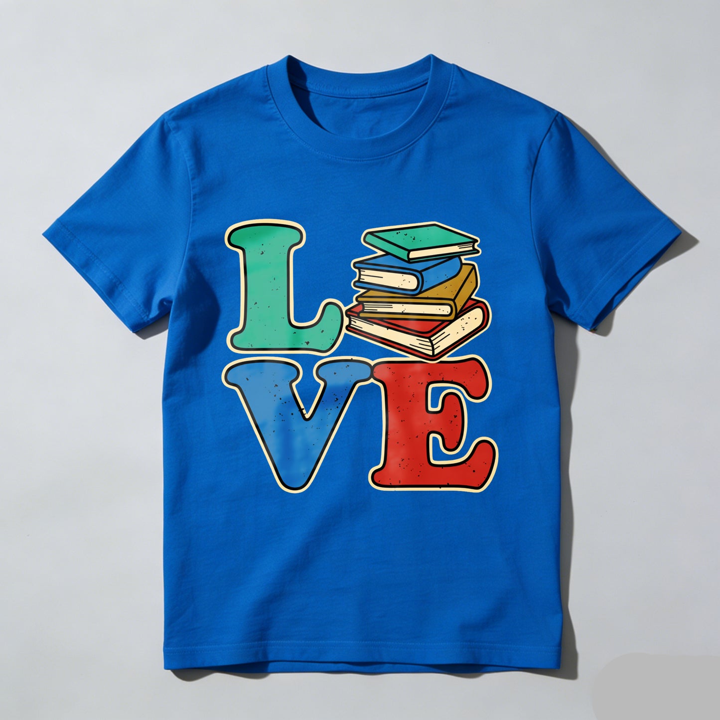Wardrobecart Love Books Stack Design Print Unisex Classic T-shirt