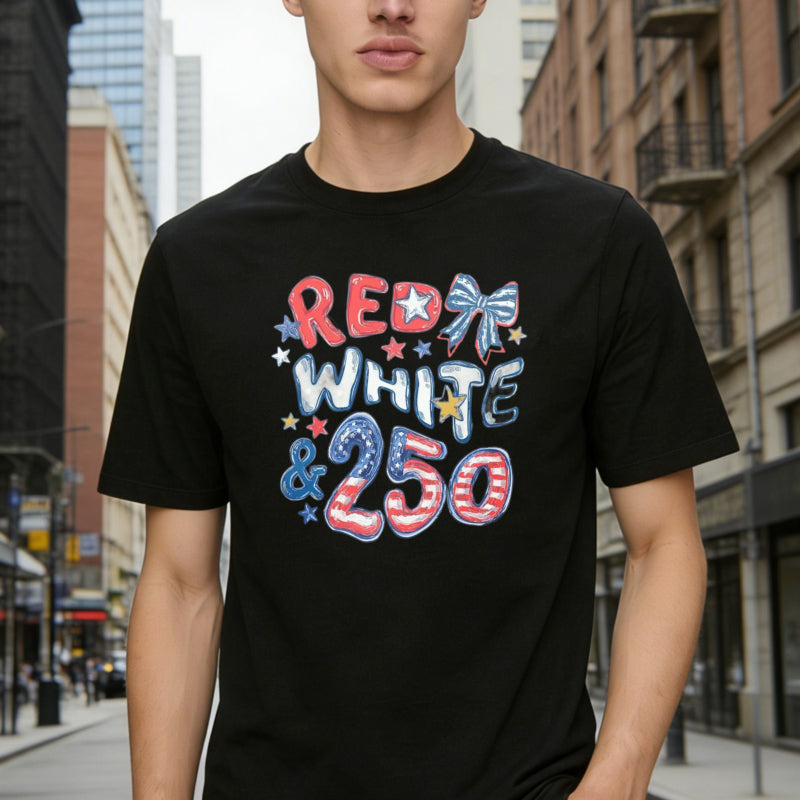 Red White and 250 Comfort Colors 4th of July T-shirt