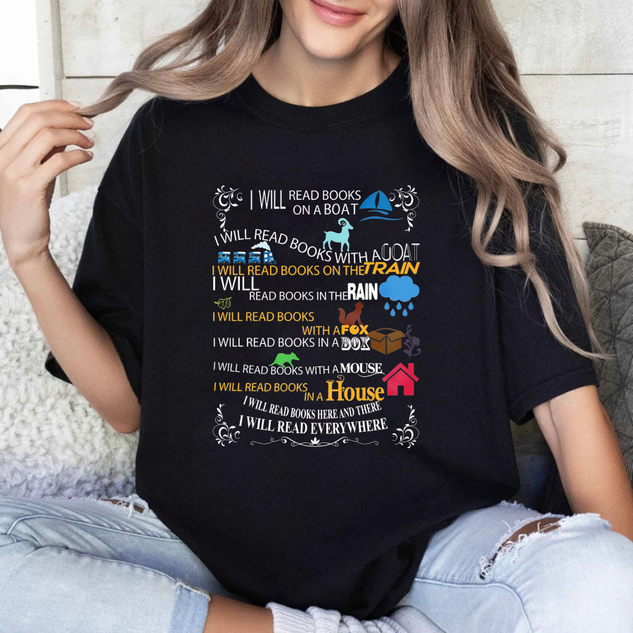 Wardrobecart I Will Read Books Everywhere Unisex Classic T-shirt