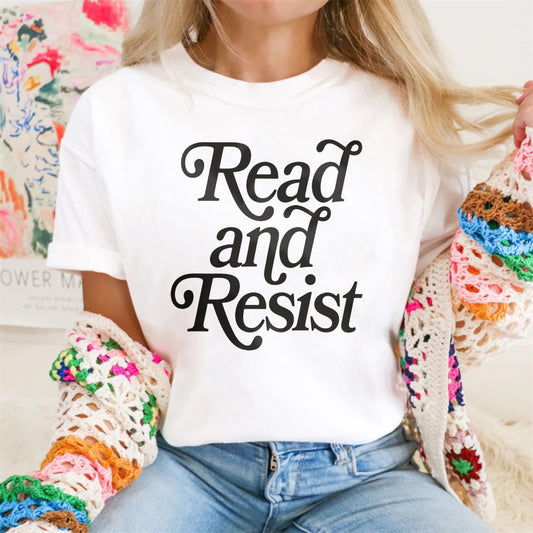Wardrobecart Read And Resist Unisex Classic T-shirt 100% cotton