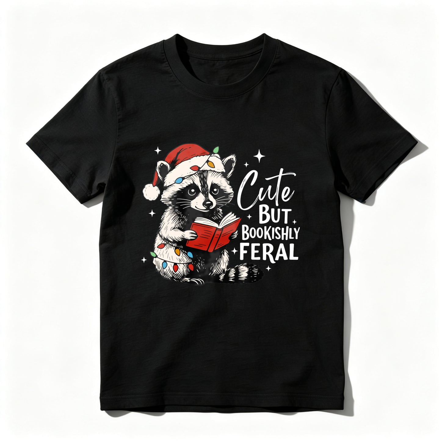 Wardrobecart Cute But Bookishly Feral Raccoon Reading Unisex Classic T-shirt