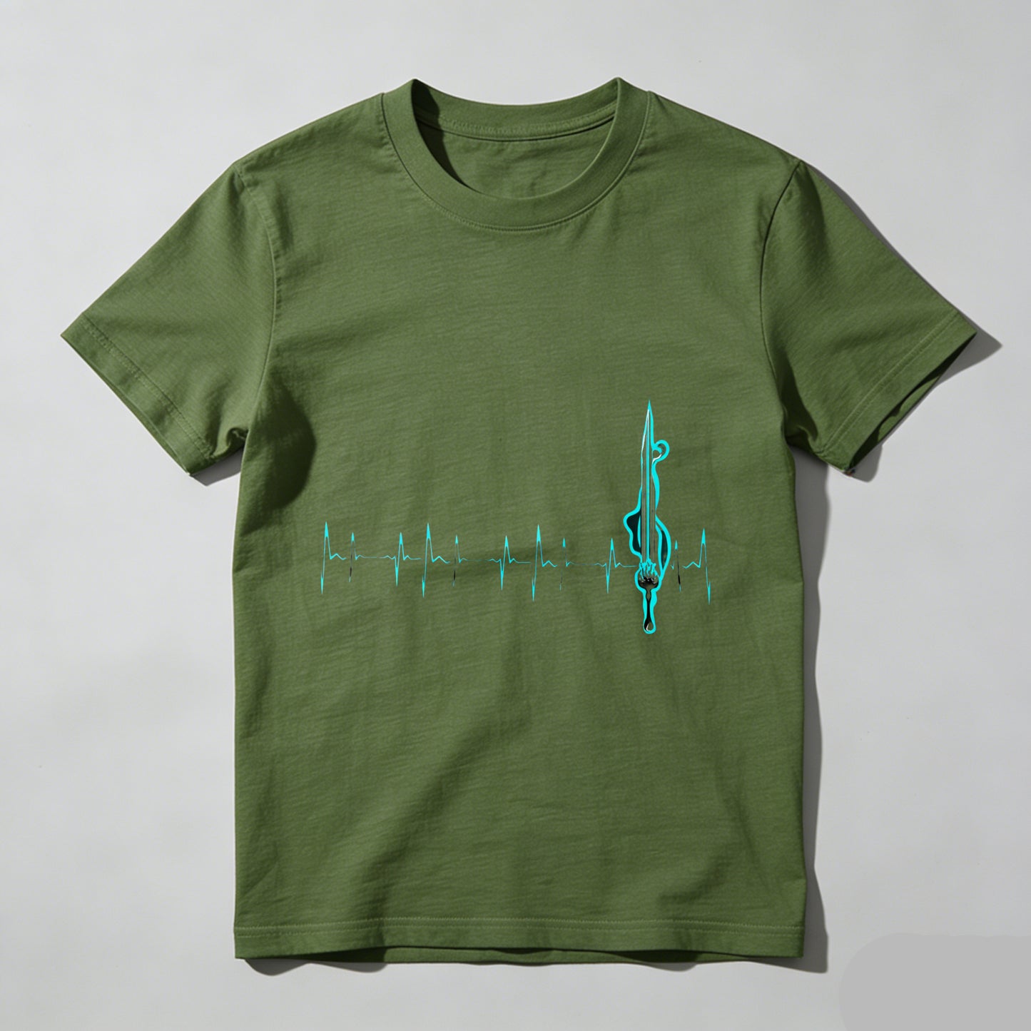 Wardrobecart Heartbeat With Violin Note Pattern Unisex Classic T-shirt