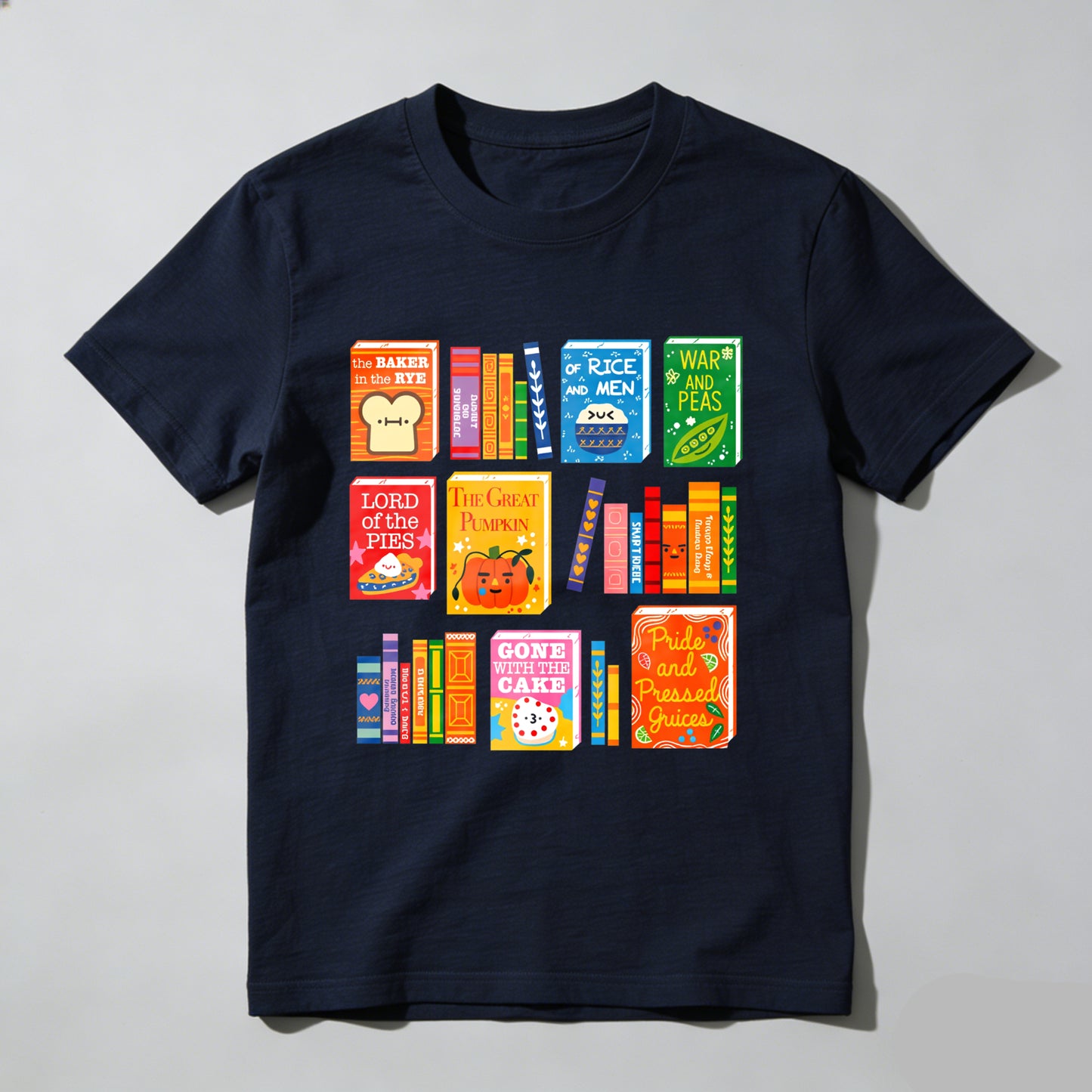 Wardrobecart Book Spine Designs With Playful Titles Unisex Classic T-shirt