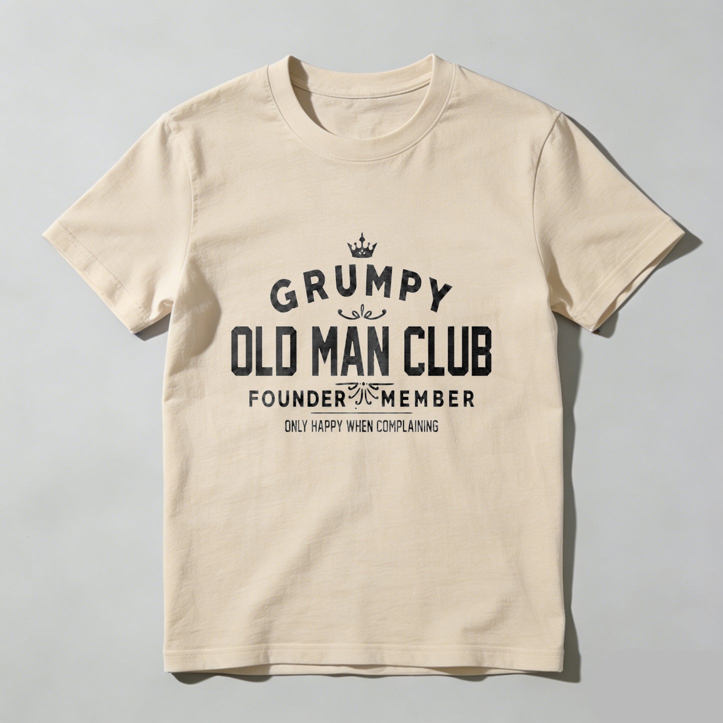 Grumpy Old Man Club Founder Member   Pure Cotton Short Sleeve T Shirt