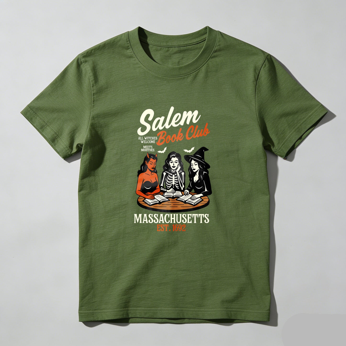 Wardrobecart Salem Book Club Massachusetts Est 1692 Unisex Classic T-shirt