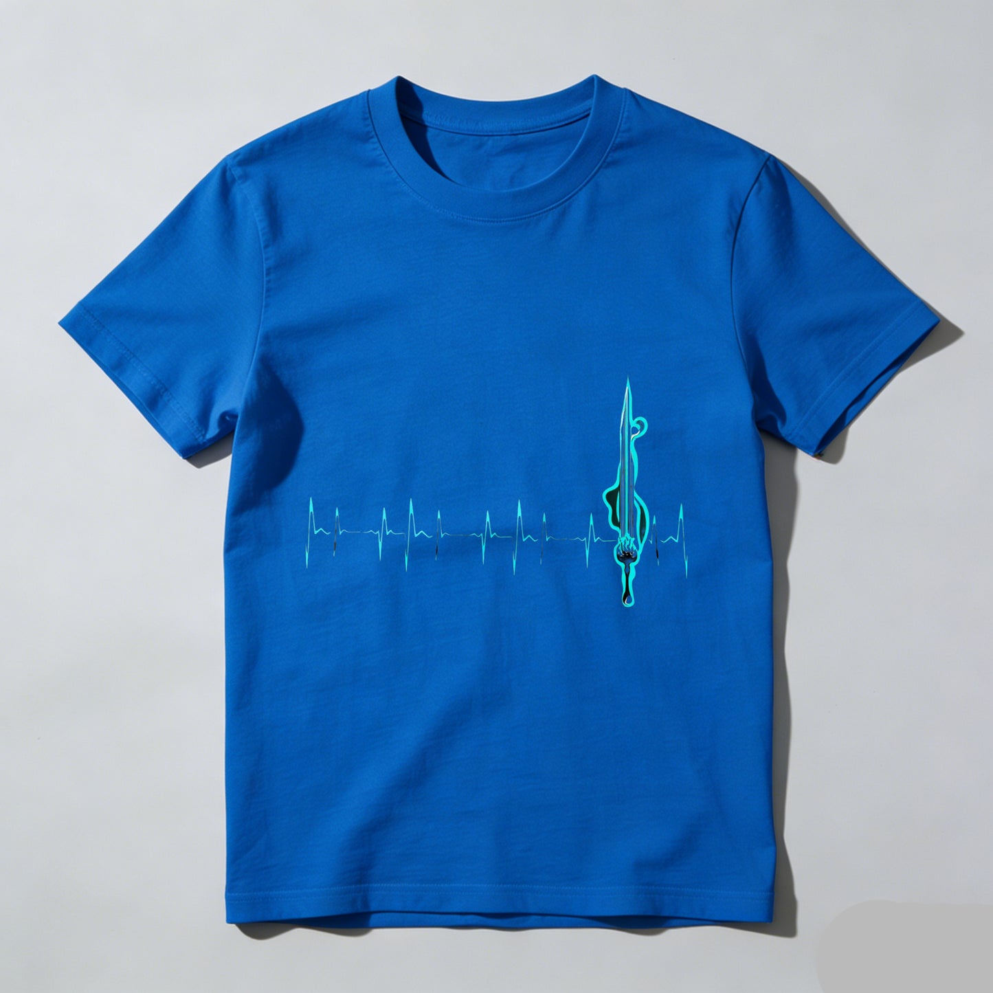 Wardrobecart Heartbeat With Violin Note Pattern Unisex Classic T-shirt