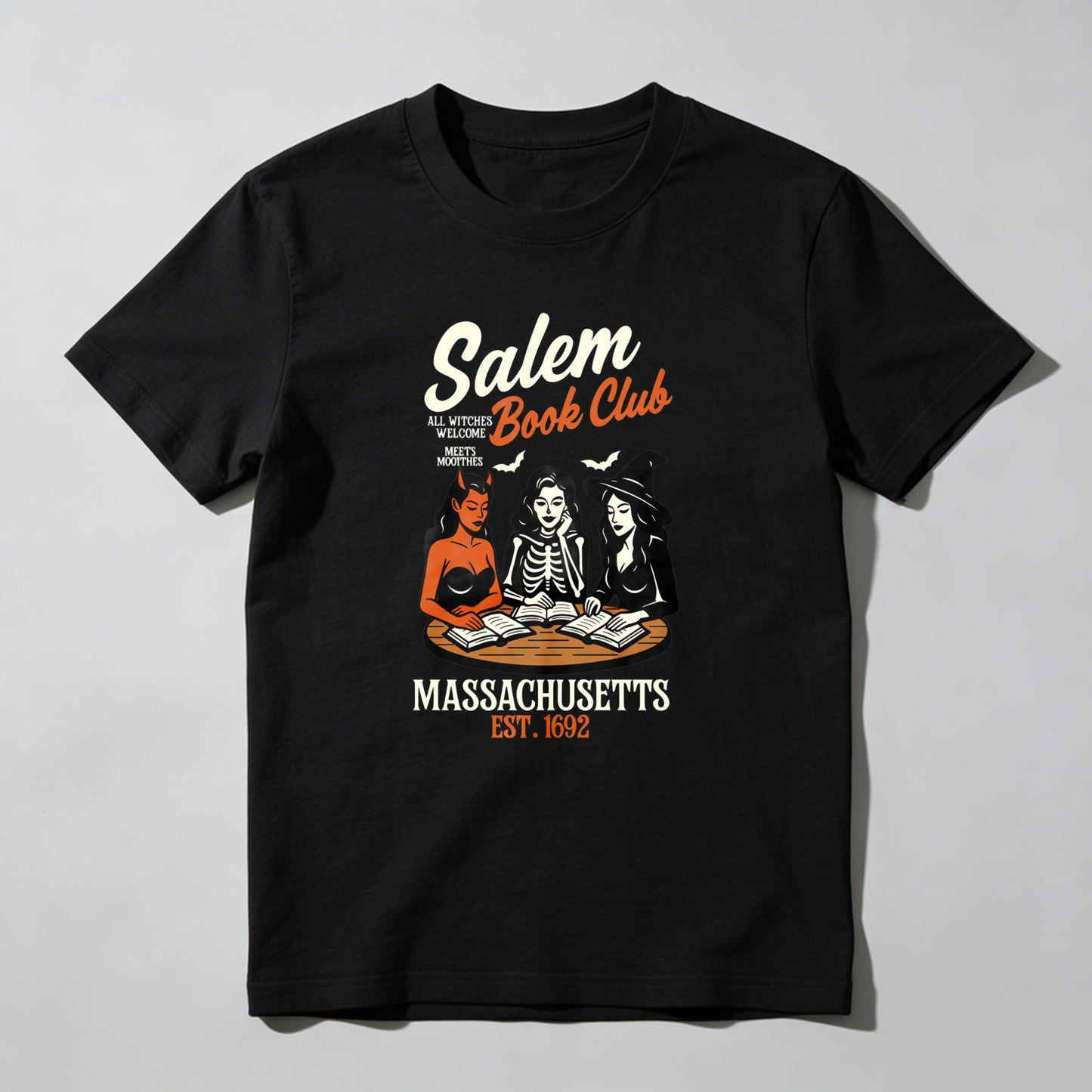 Wardrobecart Salem Book Club Massachusetts Est 1692 Unisex Classic T-shirt