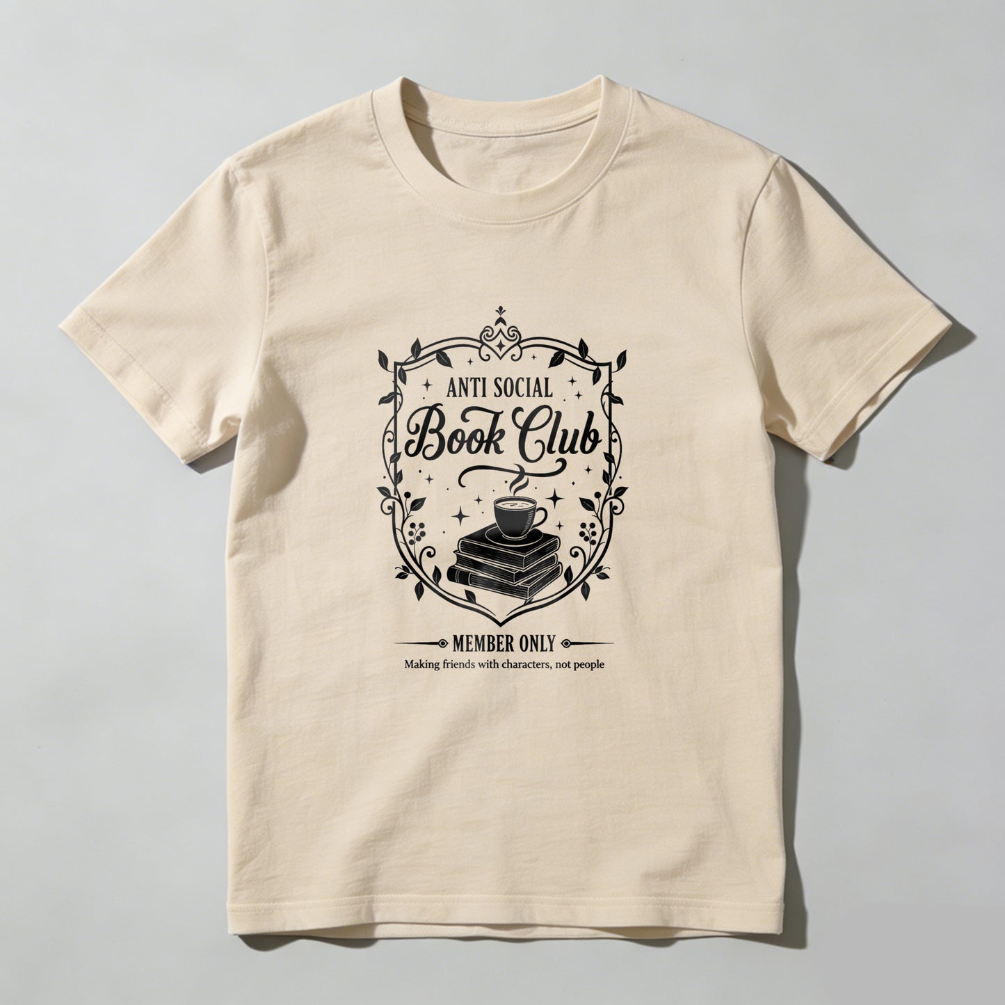 Wardrobecart Anti Social Book Club Member Only Unisex Classic T-shirt 100% cotton