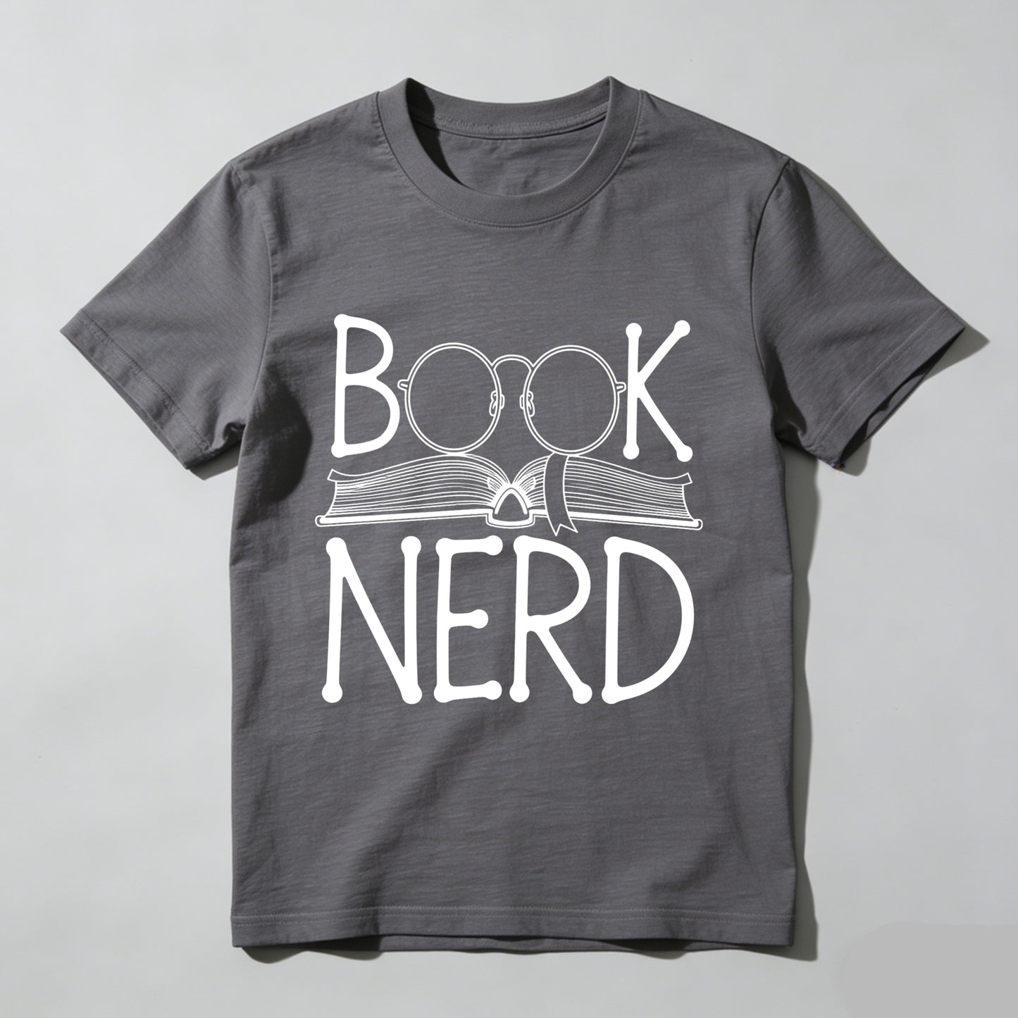 Wardrobecart Book Nerd With Glasses And Open Book Unisex Classic T-shirt