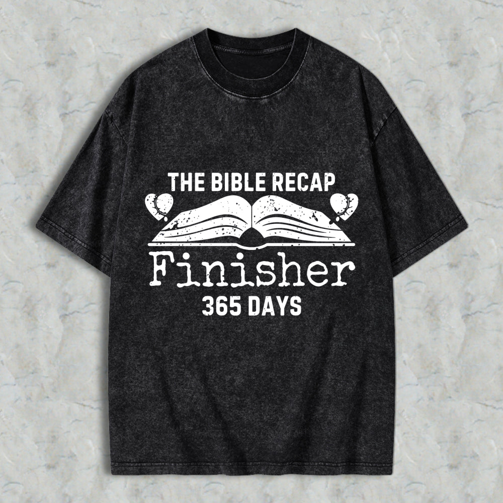 Wardrobecart The Bible Recap Finisher 365 Days Unisex Washed T-shirt
