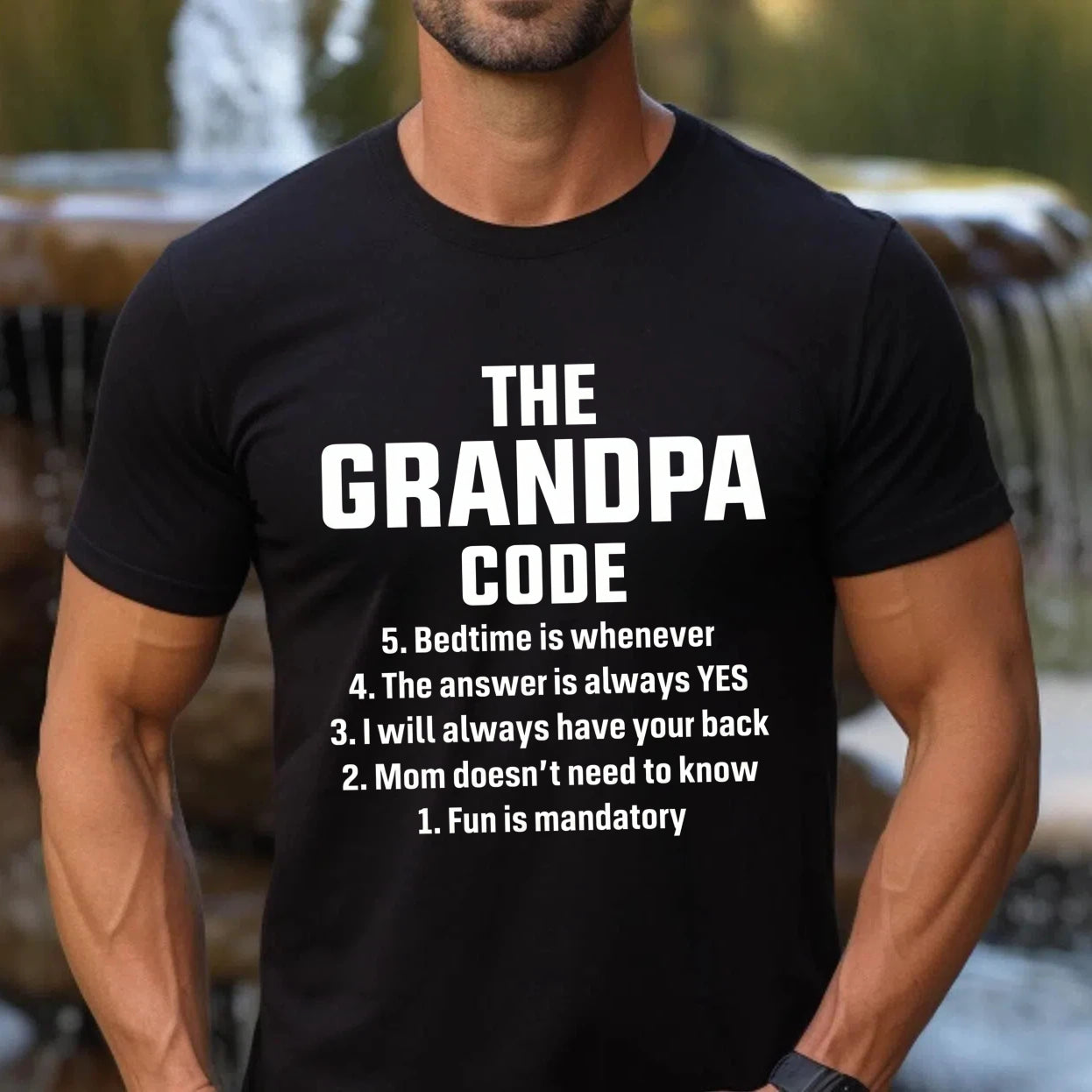 The Grandpa Code Fun Mandatory Yes Always Pure Cotton Short Sleeve T-Shirt