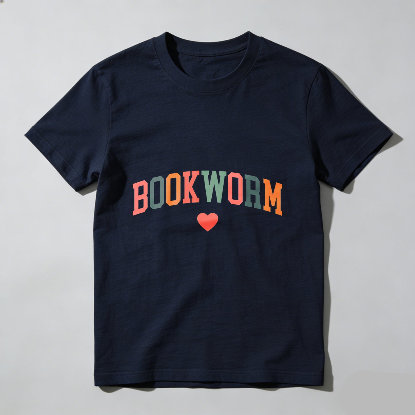 Wardrobecart Bookworm Heart Print Design Unisex Classic T-shirt
