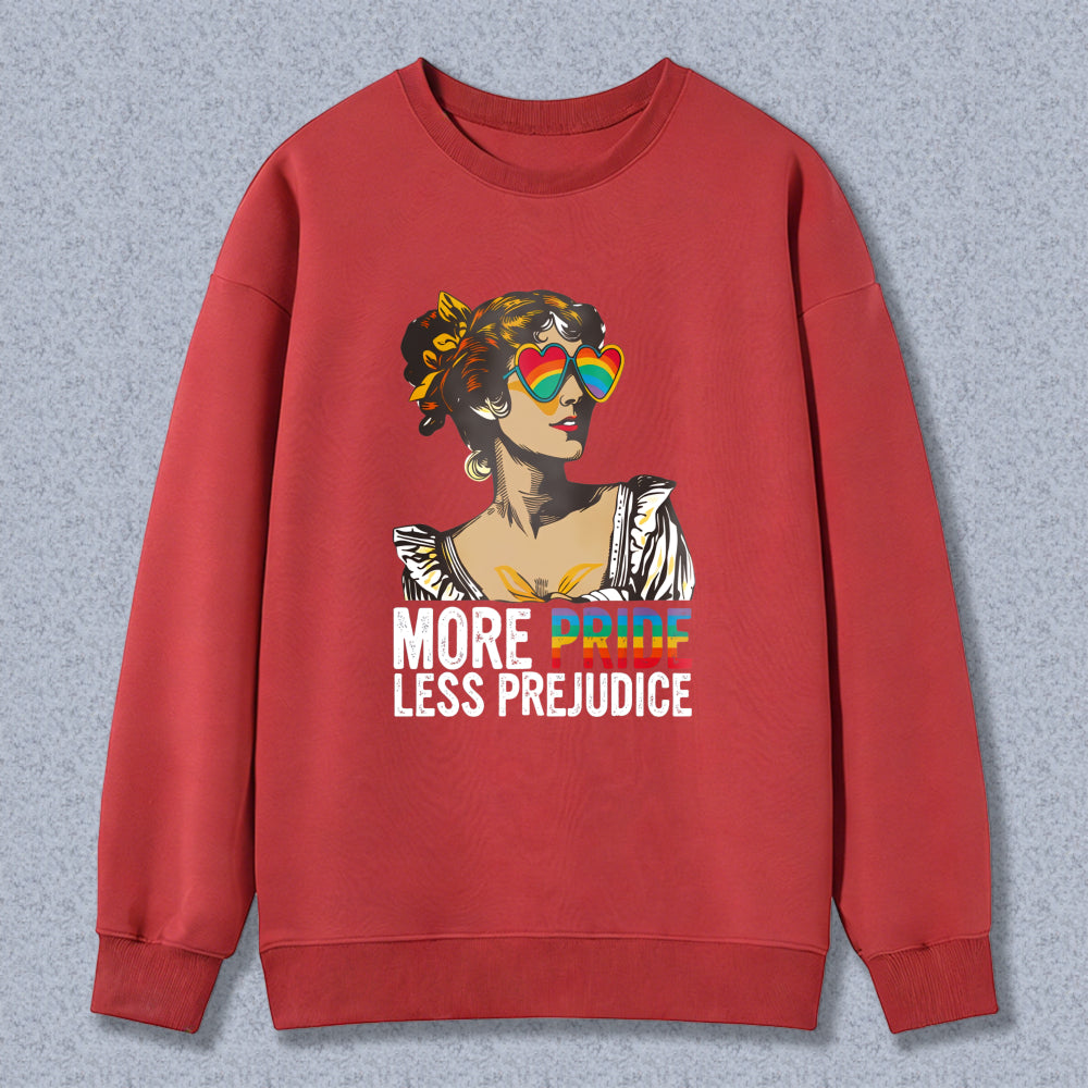 Wardrobecart Pride Woman With Rainbow Heart Sunglasses And Floral Hair Unisex Classic Sweatshirt