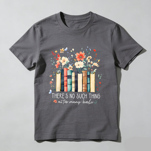 Wardrobecart Books And Flowers With Text Unisex Classic T-shirt