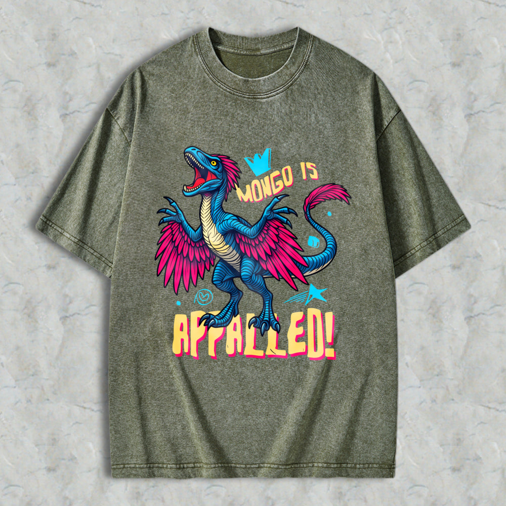Wardrobecart Dragon With Crown And Wings Mongo Is Appalled Unisex Washed T-shirt