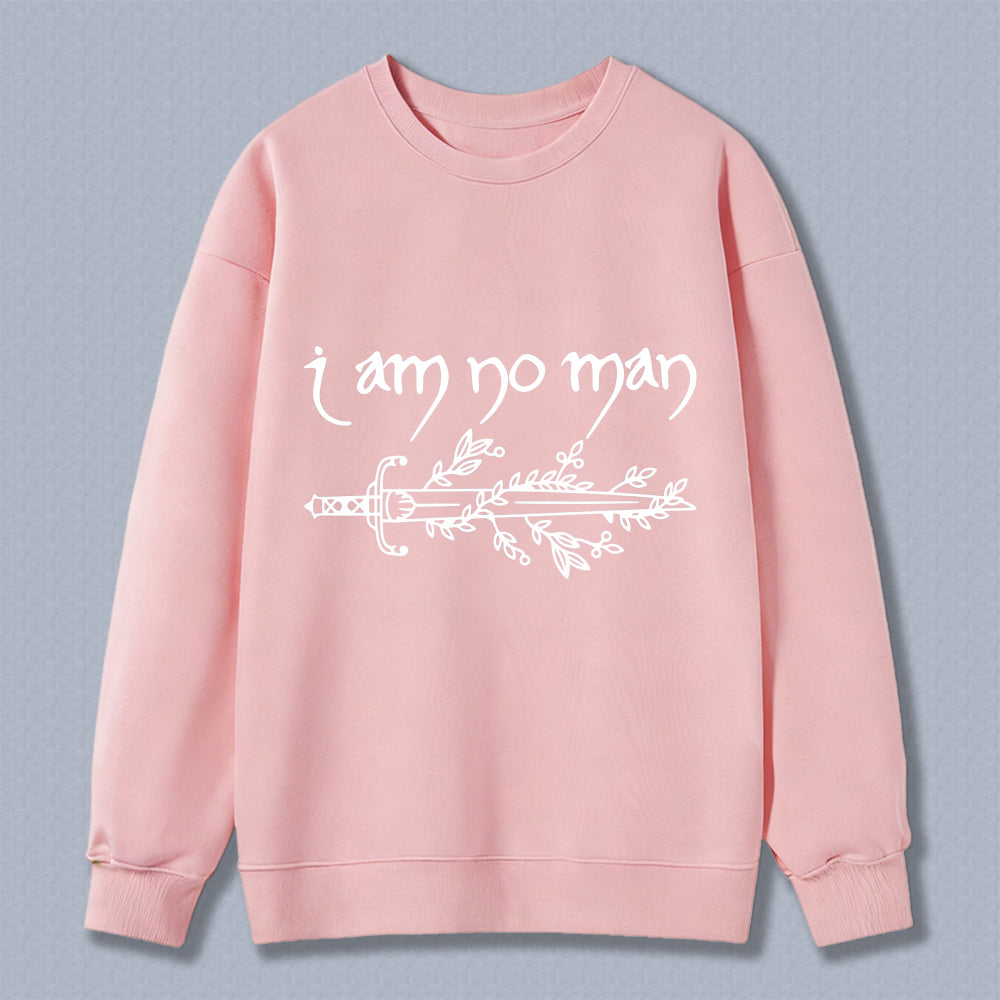 Wardrobecart I Am No Man Sword With Leaves Design Unisex Classic Sweatshirt