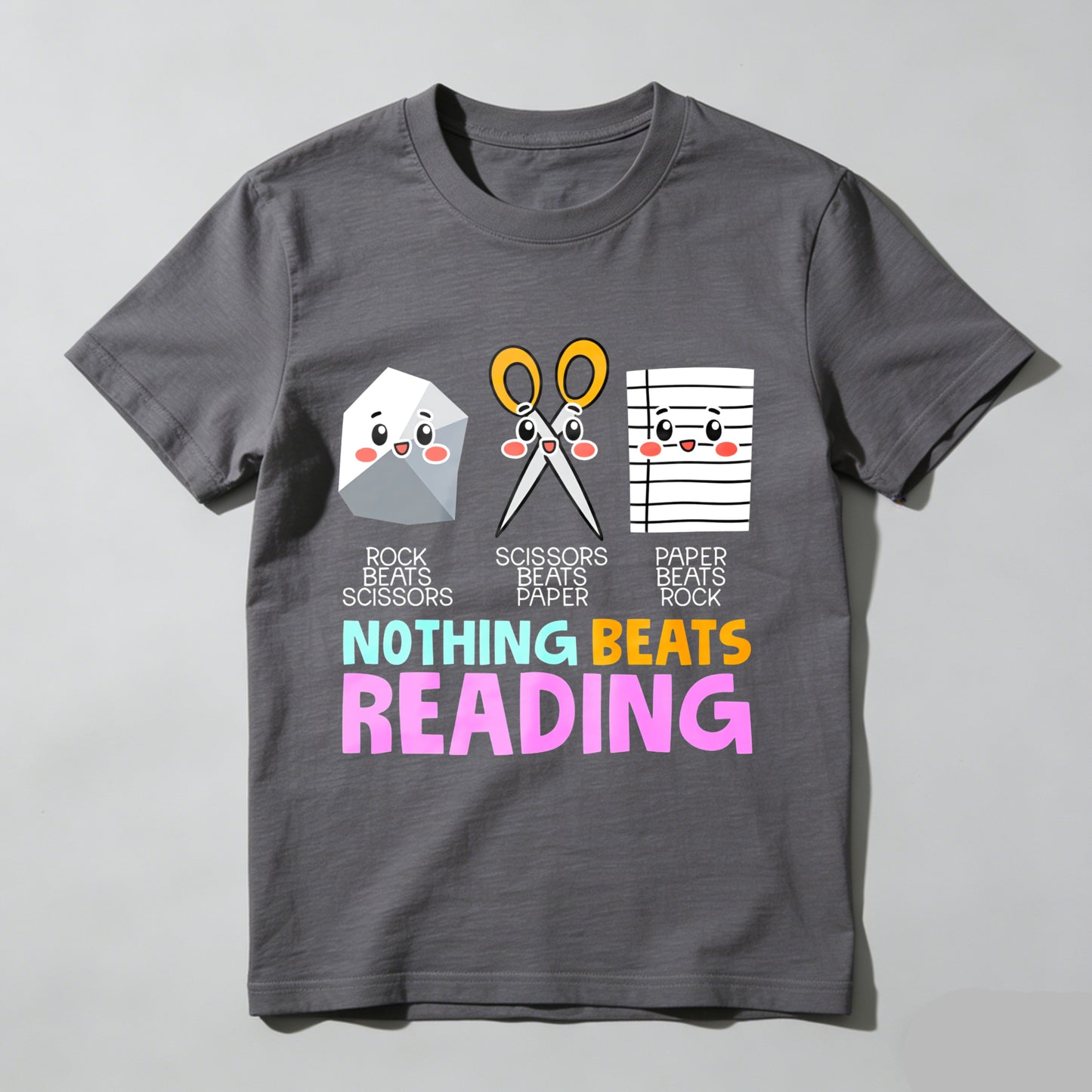Wardrobecart Rock Beats Scissors Scissors Beats Paper Paper Beats Rock Nothing Beats Reading Unisex Classic T-shirt
