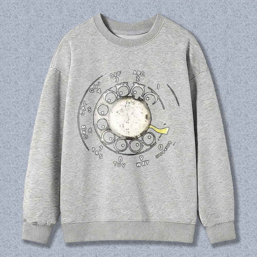Retro Telephone Dial Design Unisex Classic Sweatshirt