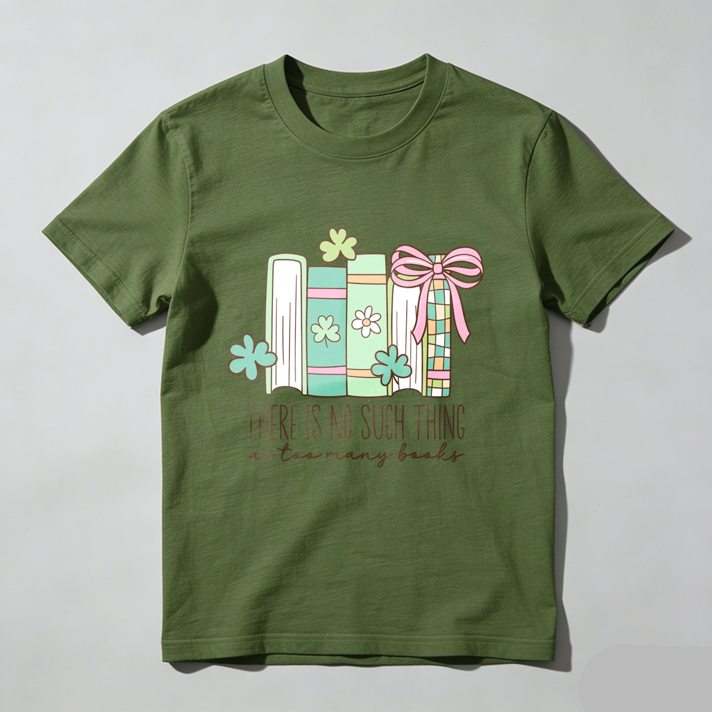 Wardrobecart Books With Flowers And Ribbon Design Unisex Classic T-shirt