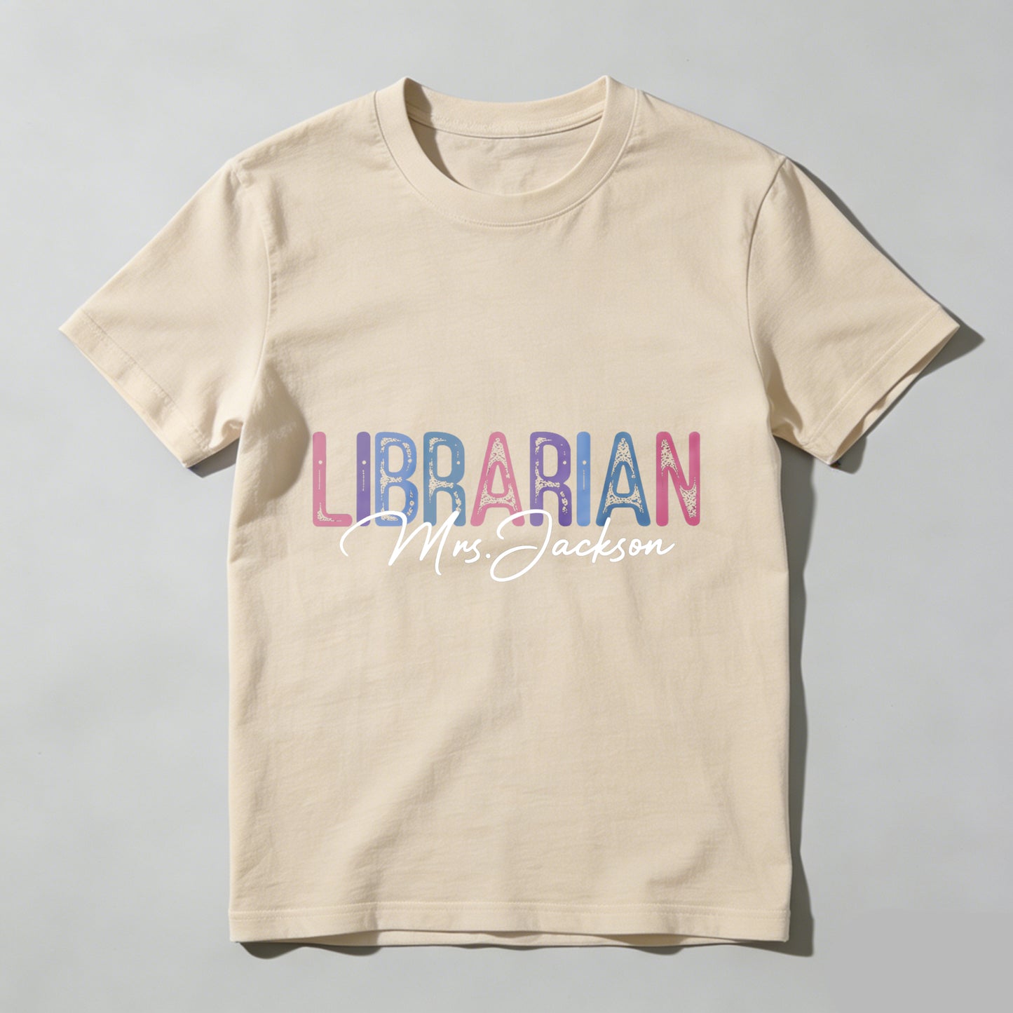 Wardrobecart Librarian Mrs Jackson Colorful Text Design Unisex Classic T-shirt