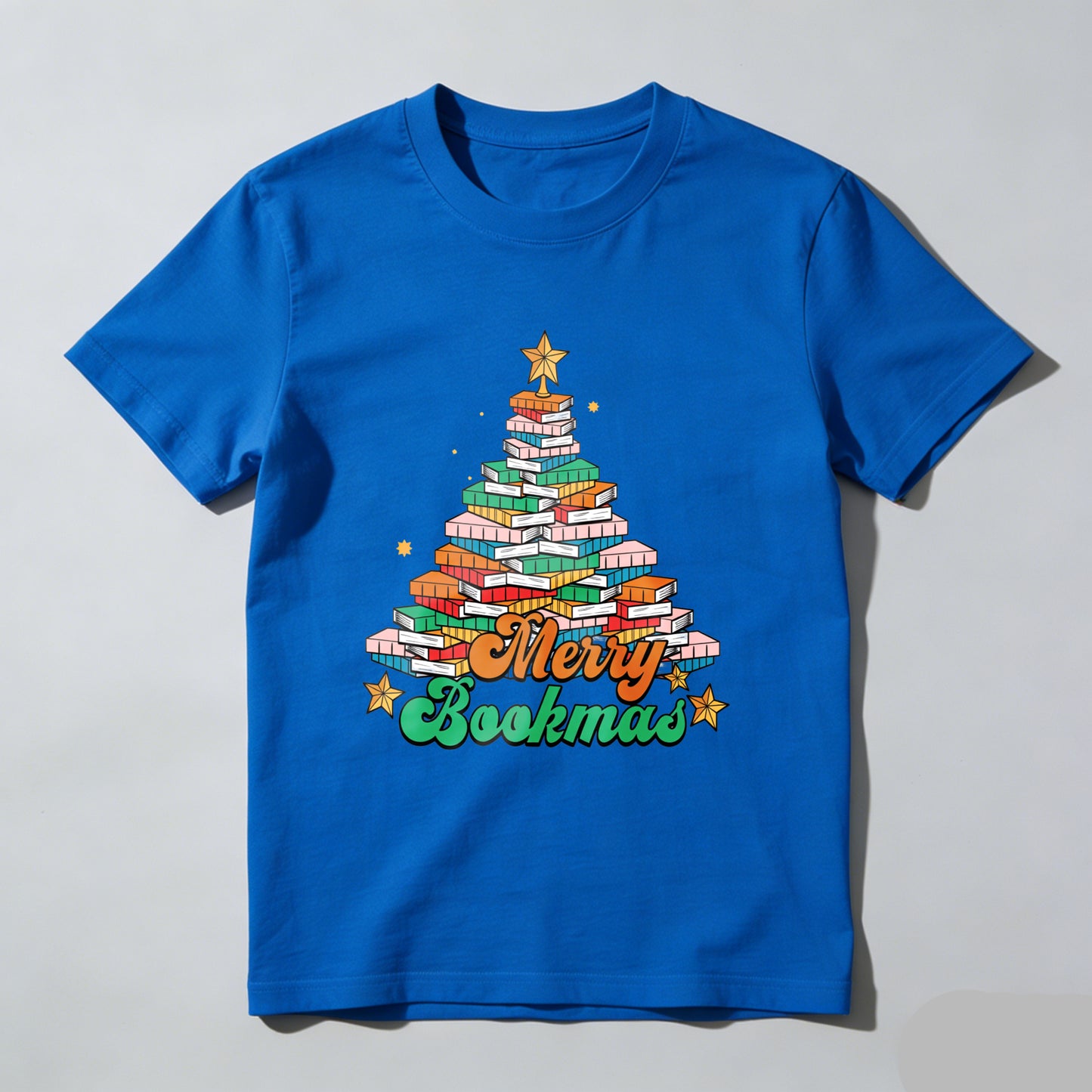 Wardrobecart Merry Bookmas Tree Made Of Books Unisex Classic T-shirt