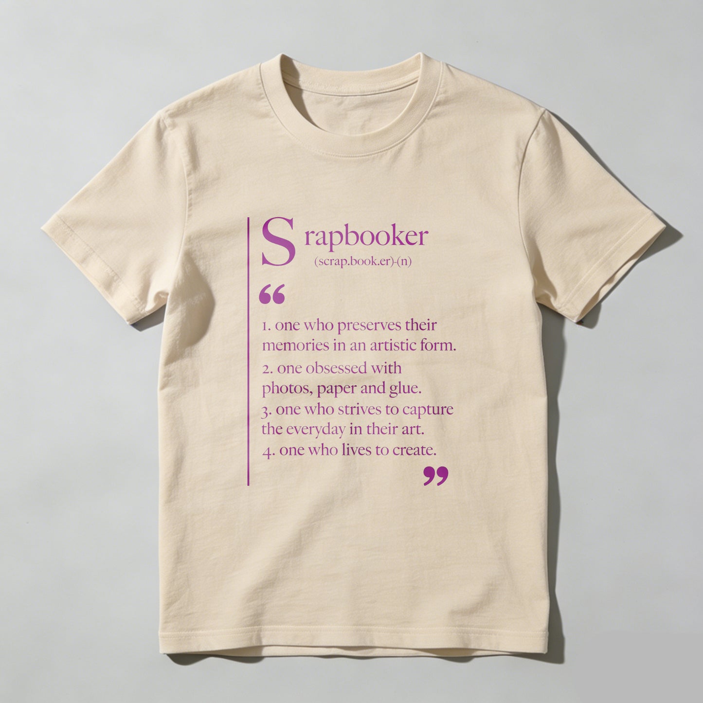 Wardrobecart Scrapbooker Definition Artistic Memory Keeper Creator Unisex Classic T-shirt