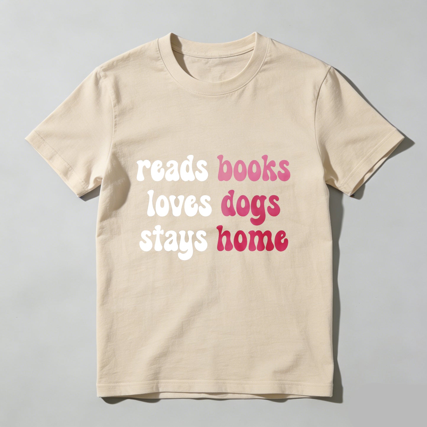 Wardrobecart Reads Books Loves Dogs Stays Home Unisex Classic T-shirt
