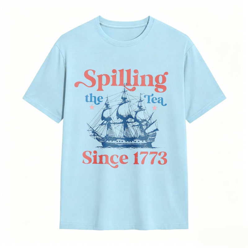 Spilling The Tea Since 1773 Ship Design T-shirt