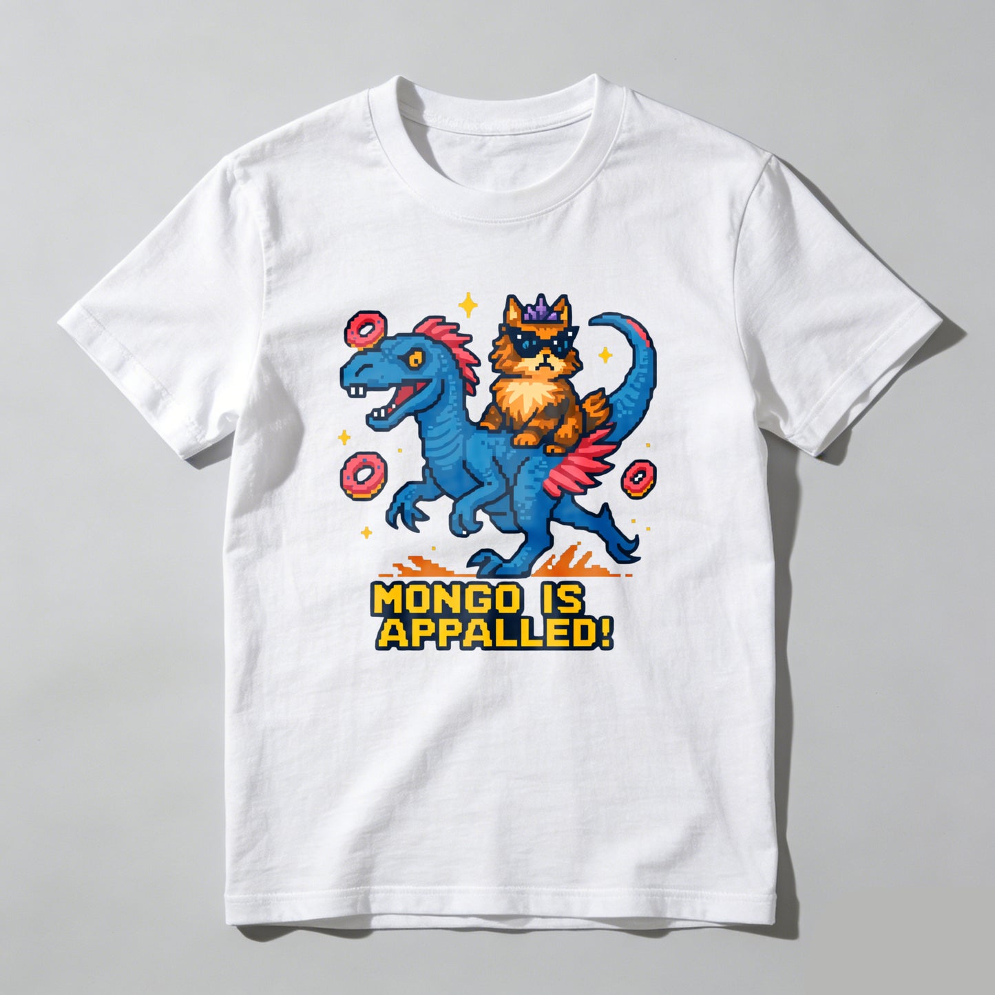 Wardrobecart Cat Riding Dragon With Donuts And Stars Unisex Classic T-shirt