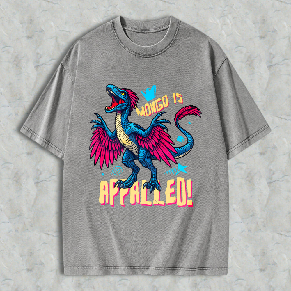 Wardrobecart Dragon With Crown And Wings Mongo Is Appalled Unisex Washed T-shirt