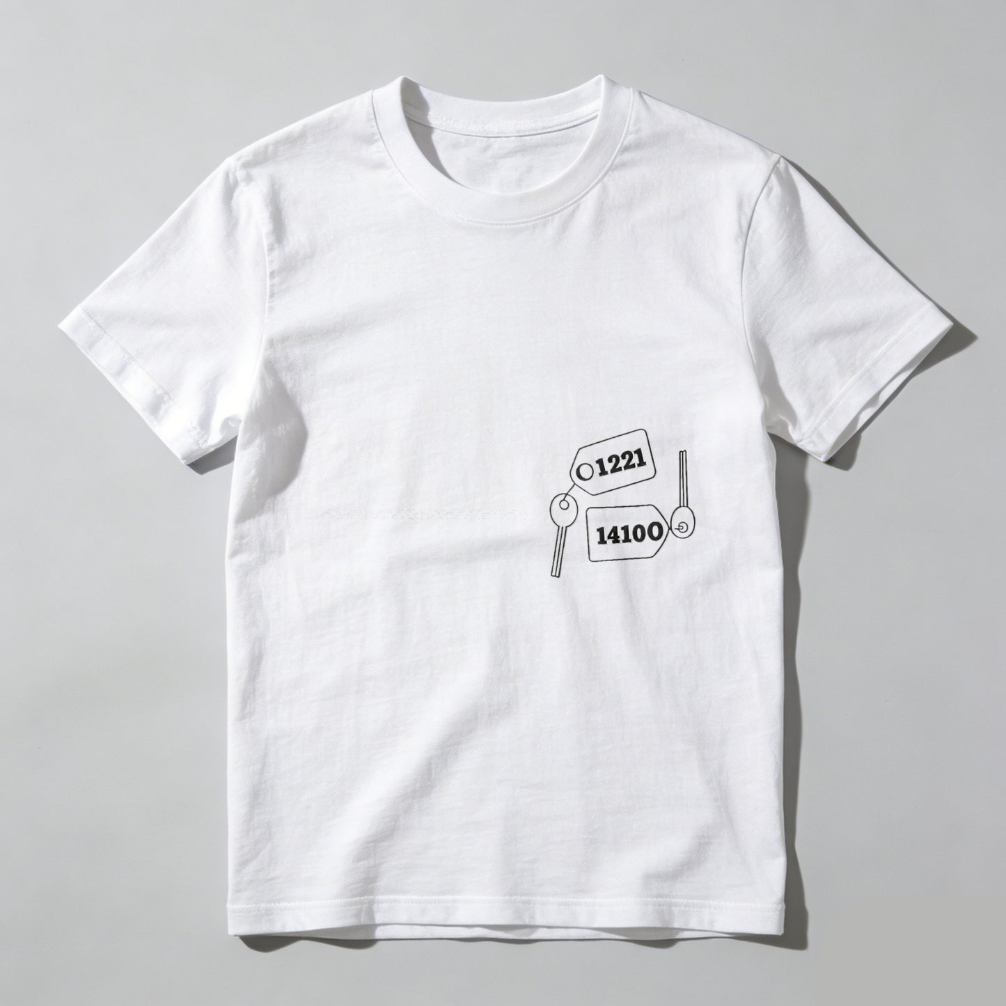Wardrobecart Key Tags With Numbers And Keys Unisex Classic T-shirt