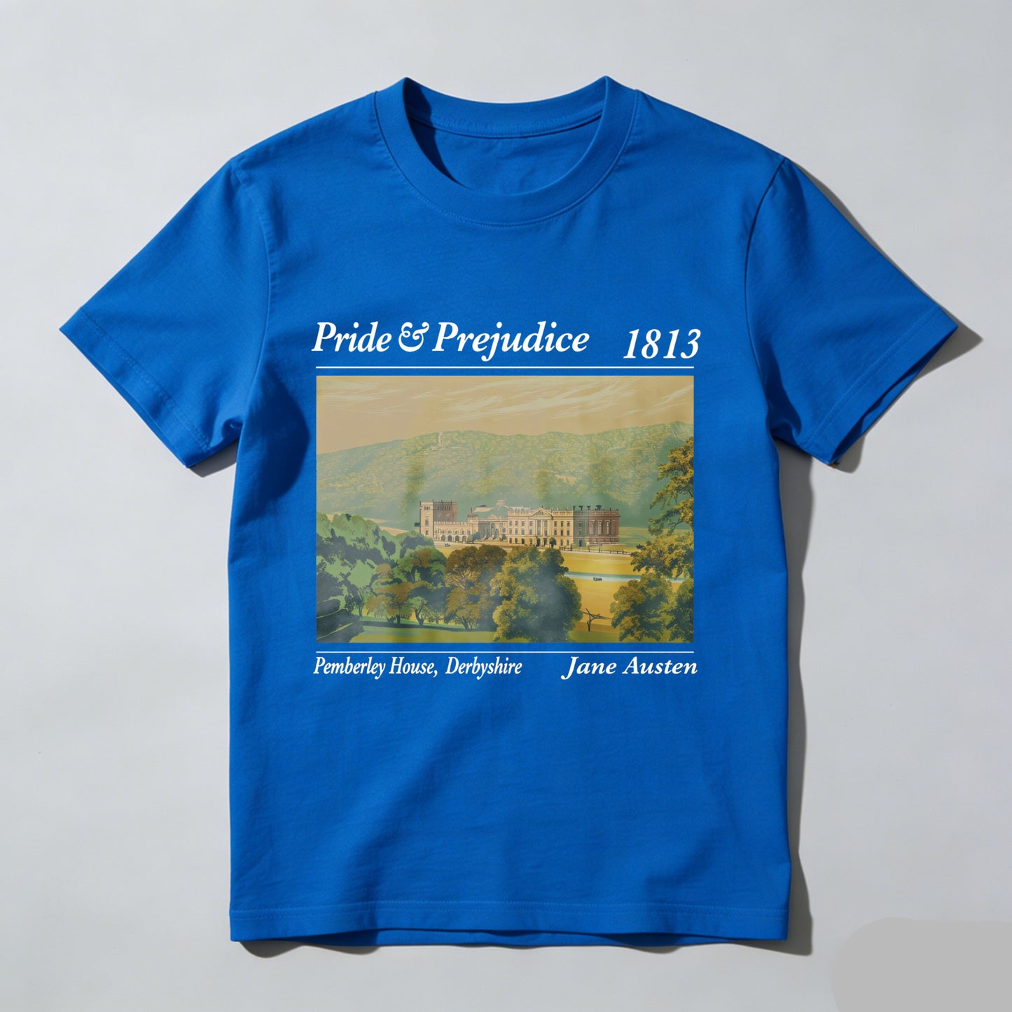Wardrobecart Pride And Prejudice 1813 Pemberley House Derbyshire Jane Austen Unisex Classic T-shirt