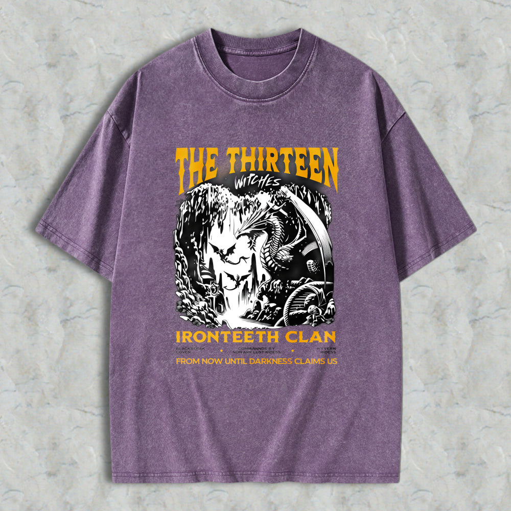 Wardrobecart The Thirteen Witches Iron Teeth Clan Unisex Washed T-shirt