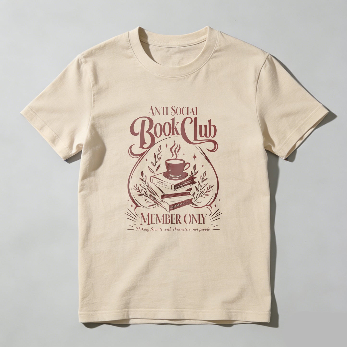 Wardrobecart Anti Social Book Club Member Only Unisex Classic T-shirt 100% cotton