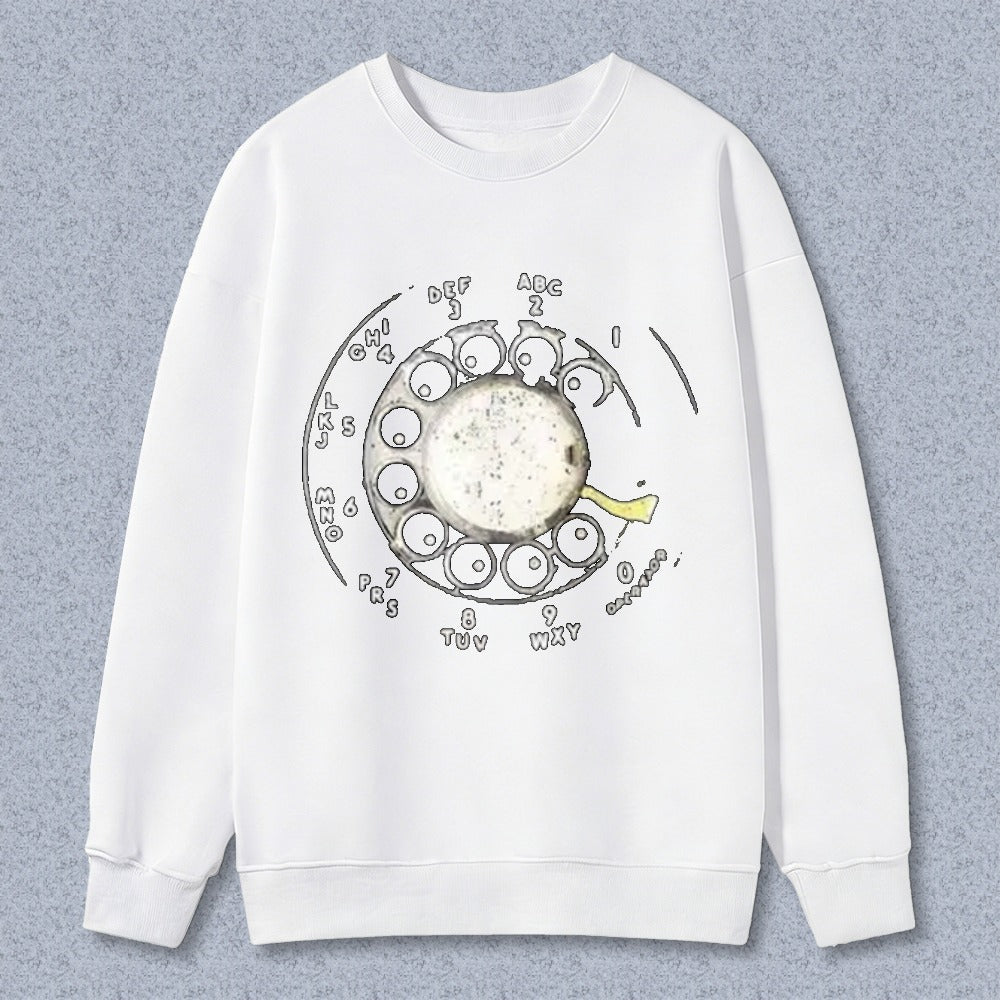 Retro Telephone Dial Design Unisex Classic Sweatshirt