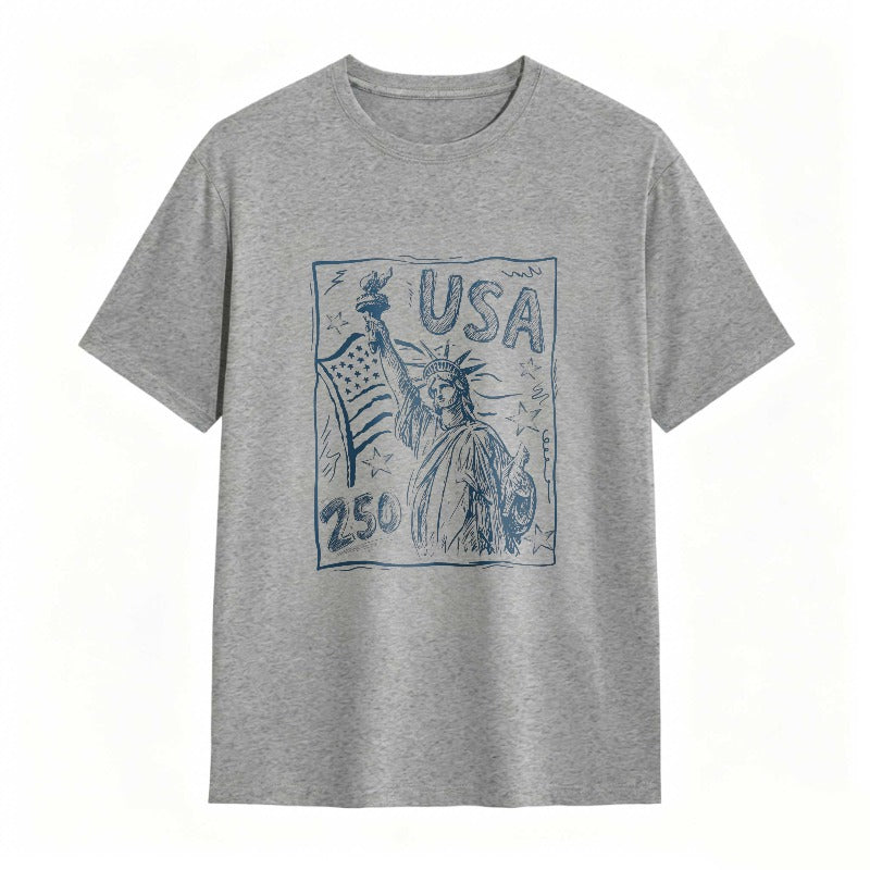 Statue Of Liberty Usa Flag 250 T-shirt
