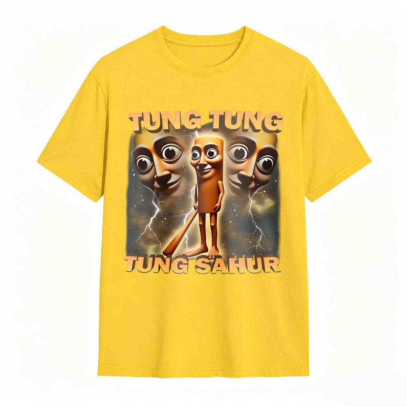 100% Cotton Tung Tung Tung Sahur Graphic Tee