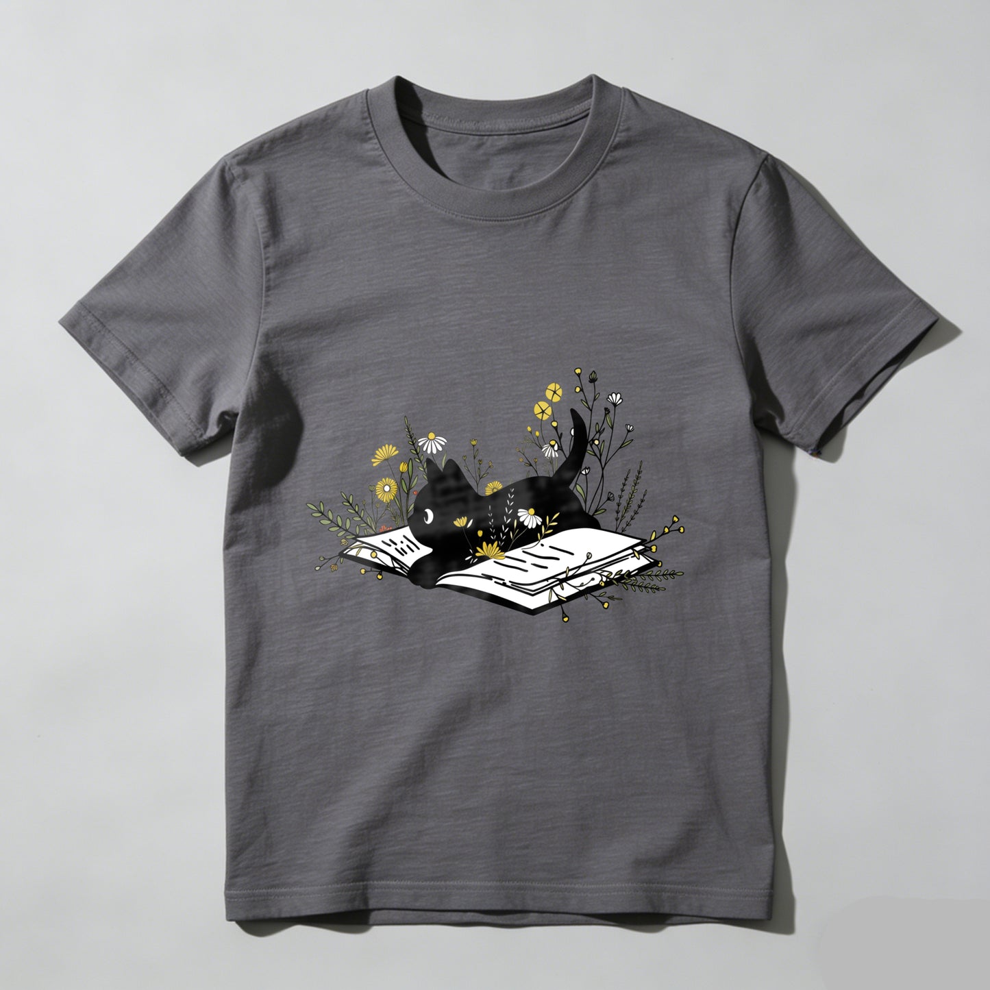 Wardrobecart Open Book With Flowers And Leaves Unisex Classic T-shirt