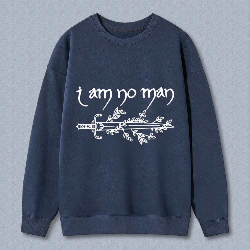Wardrobecart I Am No Man Sword With Leaves Design Unisex Classic Sweatshirt