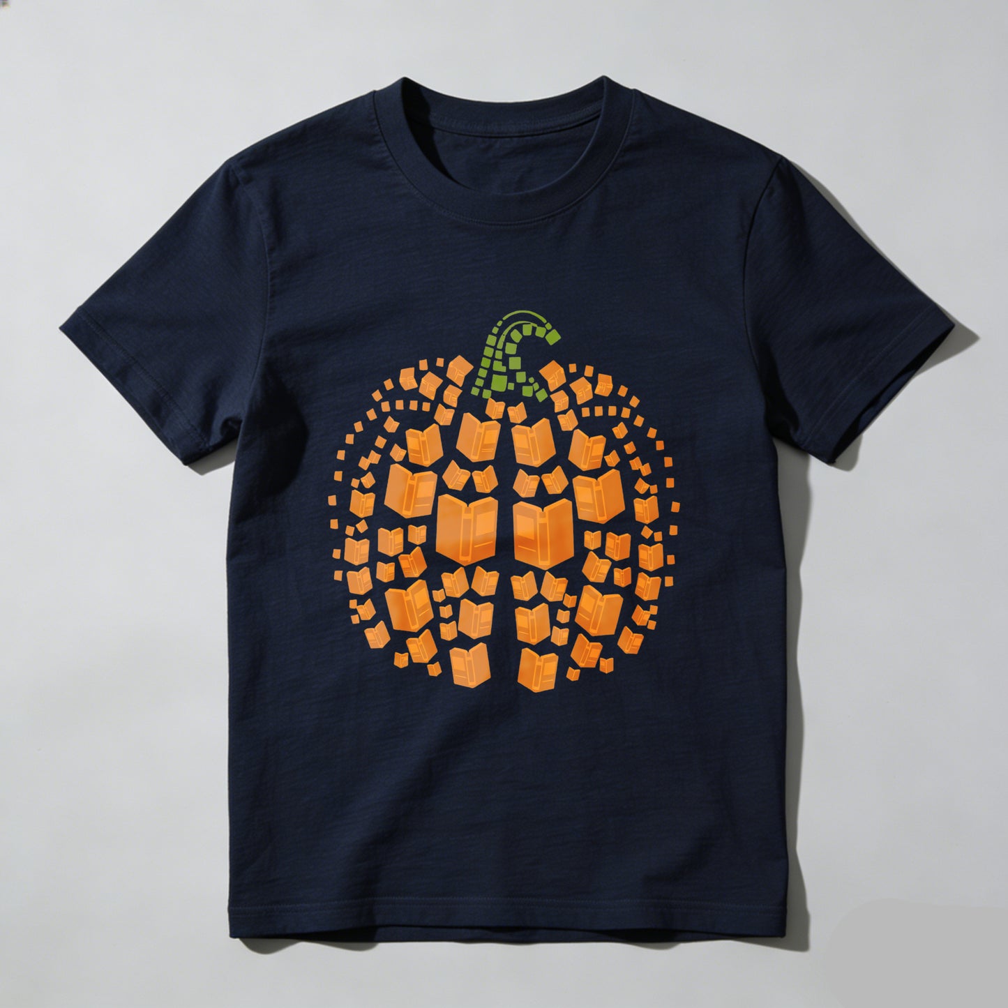 Wardrobecart Pumpkin Made Of Open Books Pattern Unisex Classic T-shirt