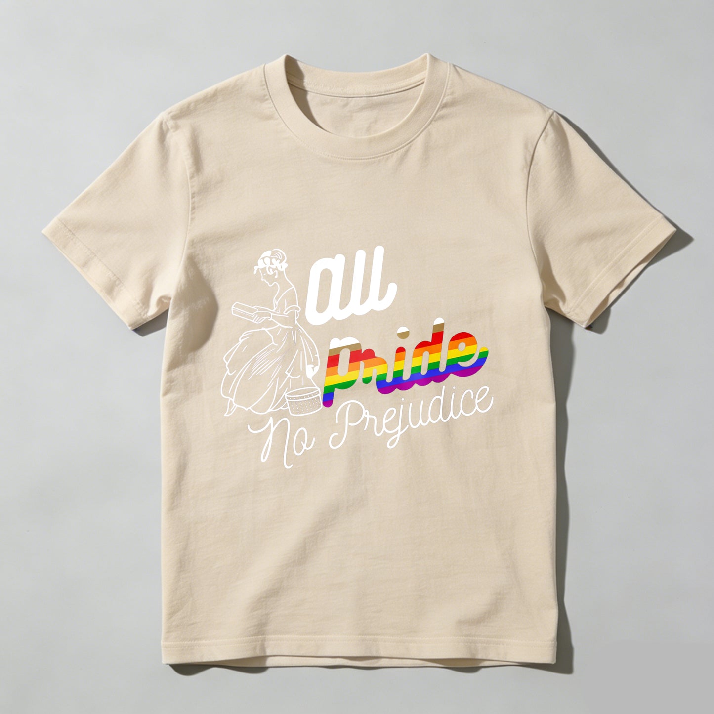 Wardrobecart All Pride No Prejudice Rainbow Design Unisex Classic T-shirt