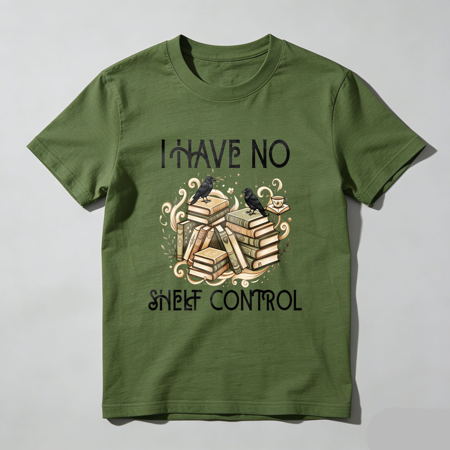 Wardrobecart Books And Birds I Have No Shelf Control Unisex Classic T-shirt