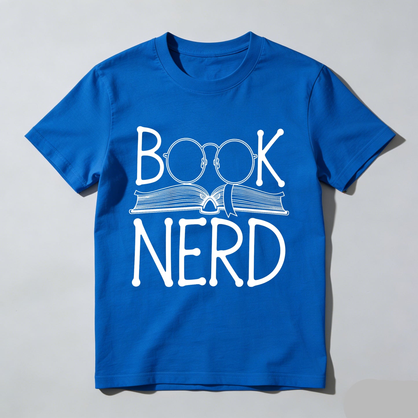 Wardrobecart Book Nerd With Glasses And Open Book Unisex Classic T-shirt