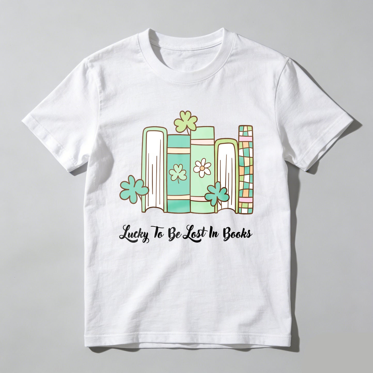 Wardrobecart Books With Flowers And Text Unisex Classic T-shirt