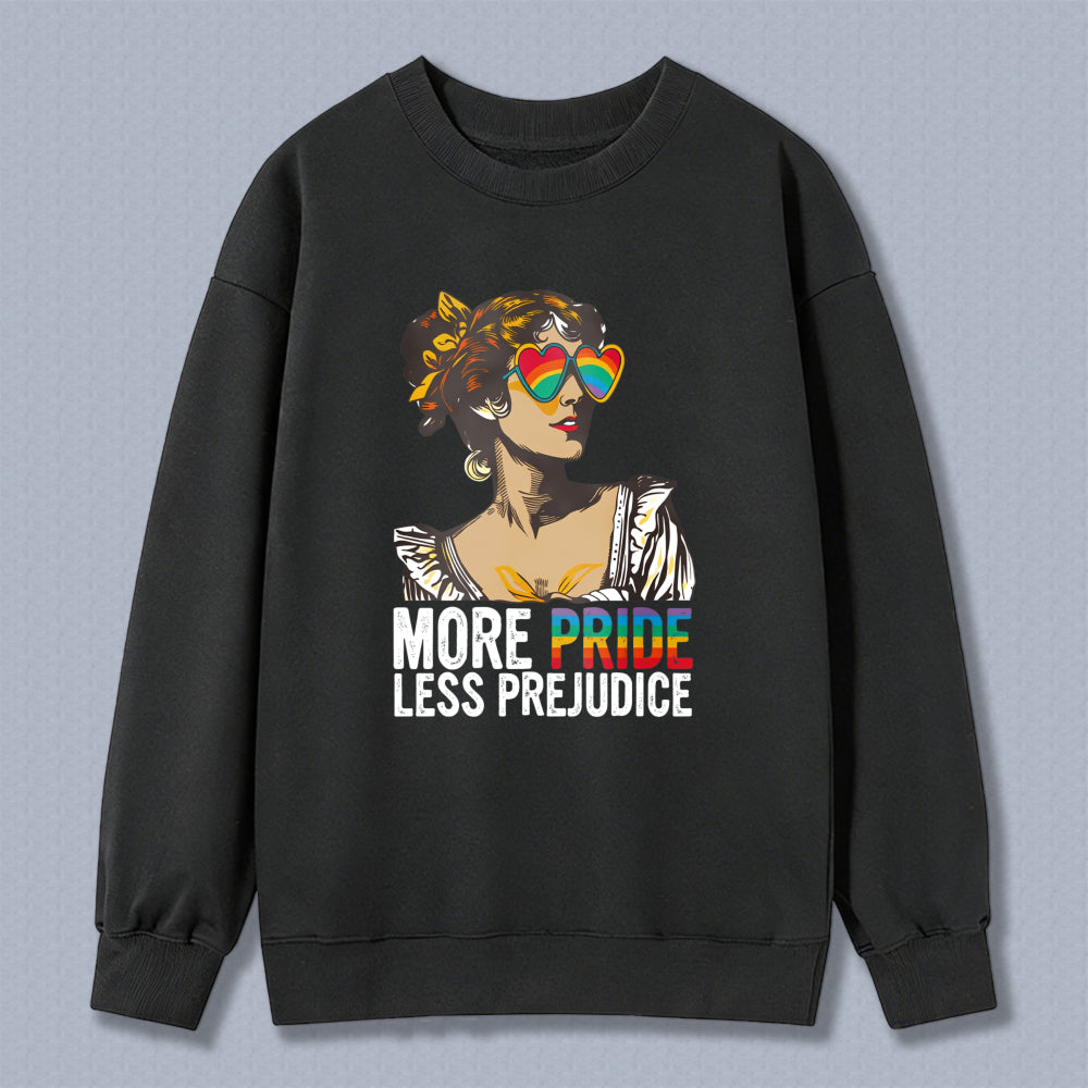 Wardrobecart Pride Woman With Rainbow Heart Sunglasses And Floral Hair Unisex Classic Sweatshirt