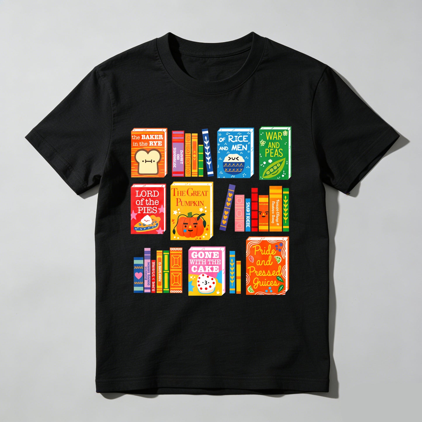 Wardrobecart Book Spine Designs With Playful Titles Unisex Classic T-shirt