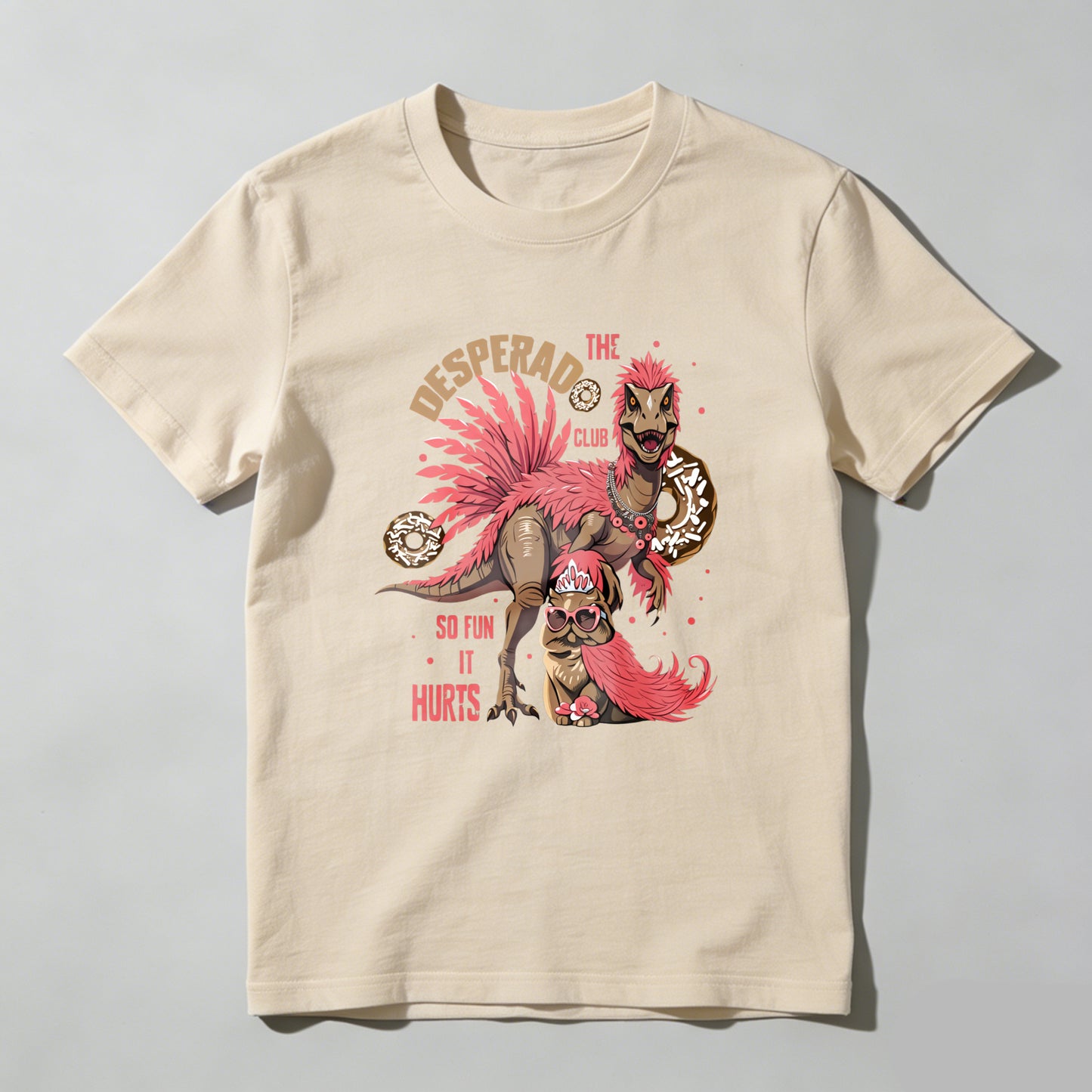 Wardrobecart The Desperado Club Dinosaur With Donuts Unisex Classic T-shirt