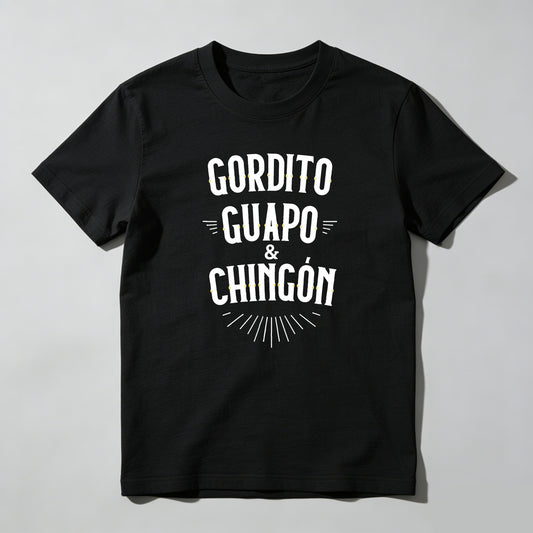 Chubby, Handsome, and Badass tshirt 100% cotton