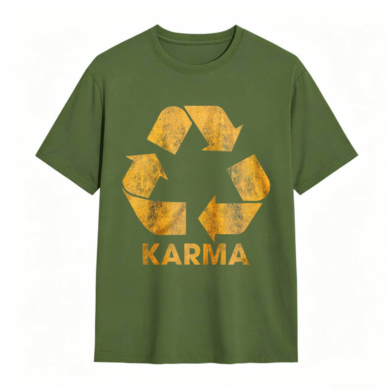 Vintage Karma Recycler Funny Motivational Graphic Tee