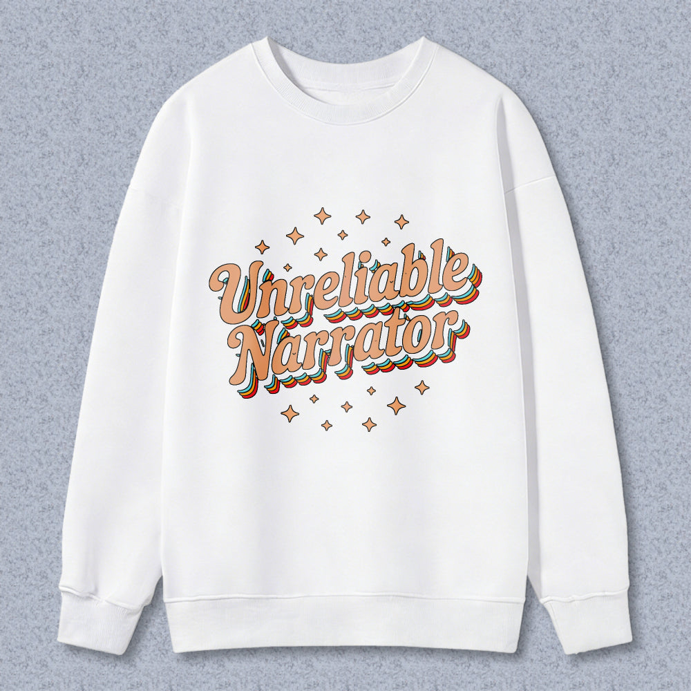 Wardrobecart Unreliable Narrator Pattern Unisex Classic Sweatshirt